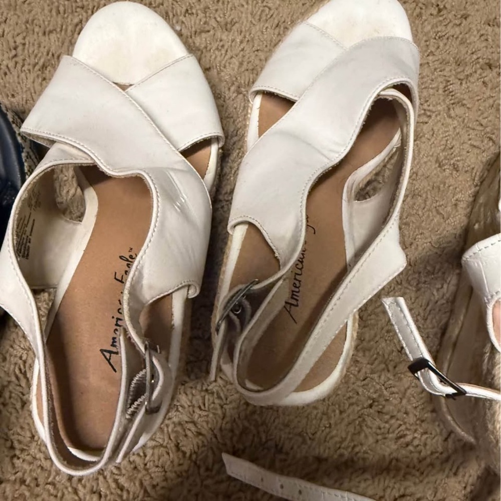 American Eagle Outfitters Cream Women's Sandals
